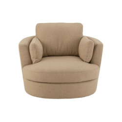 Béžové kulaté křeslo Swivel Beige - 98*107*88cm