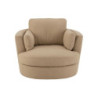 Béžové kulaté křeslo Swivel Beige - 98*107*88cm