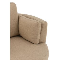 Béžové kulaté křeslo Swivel Beige - 98*107*88cm