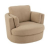 Béžové kulaté křeslo Swivel Beige - 98*107*88cm