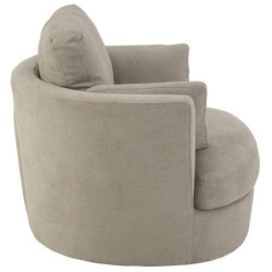 Šedé kulaté křeslo Swivel Grey - 98*107*88cm
