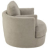 Šedé kulaté křeslo Swivel Grey - 98*107*88cm