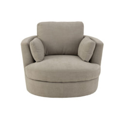Šedé kulaté křeslo Swivel Grey - 98*107*88cm