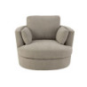 Šedé kulaté křeslo Swivel Grey - 98*107*88cm