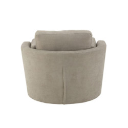 Šedé kulaté křeslo Swivel Grey - 98*107*88cm