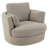 Šedé kulaté křeslo Swivel Grey - 98*107*88cm