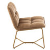 Hnědé sametové křeslo Lounge Lisa Brown - 65*58*85cm