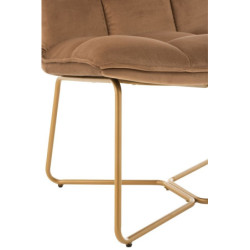 Hnědé sametové křeslo Lounge Lisa Brown - 65*58*85cm