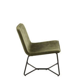 Zelené sametové křeslo Lounge Isabel Green - 71*68*78cm