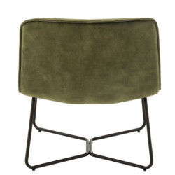 Zelené sametové křeslo Lounge Isabel Green - 71*68*78cm