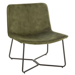 Zelené sametové křeslo Lounge Isabel Green - 71*68*78cm