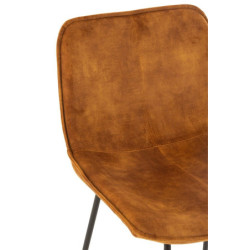Okrová sametová barová stolička Barchair Isabel Ochre - 57*48*103cm