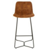 Okrová sametová barová stolička Barchair Isabel Ochre - 57*48*103cm