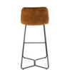 Okrová sametová barová stolička Barchair Isabel Ochre - 57*48*103cm