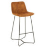 Okrová sametová barová stolička Barchair Isabel Ochre - 57*48*103cm