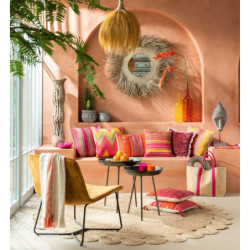 Okrové sametové křeslo Lounge Isabel Ochre - 71*68*78cm