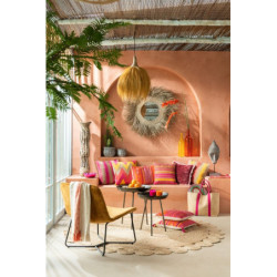 Okrové sametové křeslo Lounge Isabel Ochre - 71*68*78cm