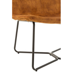 Okrové sametové křeslo Lounge Isabel Ochre - 71*68*78cm