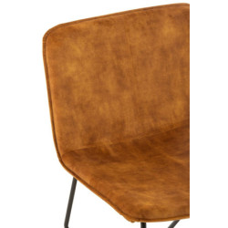 Okrové sametové křeslo Lounge Isabel Ochre - 71*68*78cm