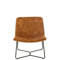 Okrové sametové křeslo Lounge Isabel Ochre - 71*68*78cm