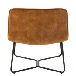 Okrové sametové křeslo Lounge Isabel Ochre - 71*68*78cm