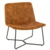 Okrové sametové křeslo Lounge Isabel Ochre - 71*68*78cm