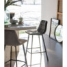 Šedá sametová barová židle Barstool Morgan Grey - 47*43*95cm