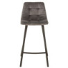 Šedá sametová barová židle Barstool Morgan Grey - 47*43*95cm