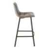 Šedá sametová barová židle Barstool Morgan Grey - 47*43*95cm