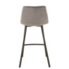 Šedá sametová barová židle Barstool Morgan Grey - 47*43*95cm