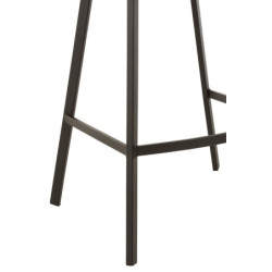 Šedá sametová barová židle Barstool Morgan Grey - 47*43*95cm
