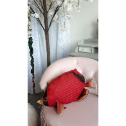 Červený polštář Fish Dory - 62*15*33cm