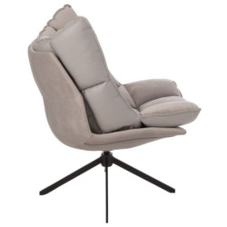 Šedé sametové relaxační křeslo Chair Relax Bubby Grey - 78*73*92cm