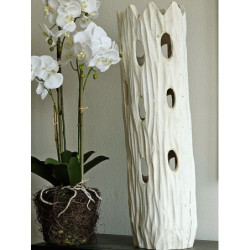 Stolní dřevěná lampa Paulownia Holes 1 -  Ø 18 * 69cm