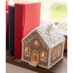 Vánoční perníková chaloupka s Led světýlky Gingerbread House - 18*15*17cm