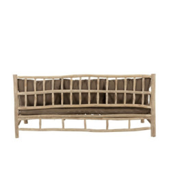 Hnědá 3-místná dřevěná pohovka Teak  - 200*100*93 cm