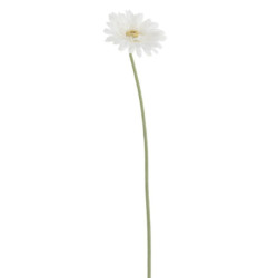 Bílá umělá dekorativní květina Gerbera - 10*10*64 cm