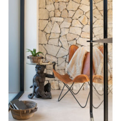 Odkládací kulatý stůl s nohou ve tvaru opice Ape Brown - 52*48*62 cm