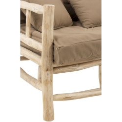 Hnědá 3-místná dřevěná pohovka Teak  - 200*100*93 cm
