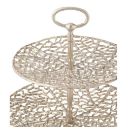 Champagne dekorační 3-patrový etažér Coral Cake - Ø 45*60 cm