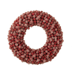 Dekorativní věnec z červených bobulí Berries - 35*6*35cm