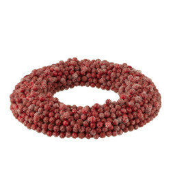 Dekorativní věnec z červených bobulí Berries L - 45*6*45cm