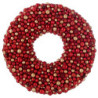 Červeno-zlatý dekorativní věnec z malých ozdob Balls - 50*9*50cm