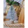 Malý zelený třpytivý vánoční stromeček Tree glitter - Ø 9*15 cm