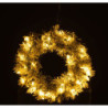 Zasněžený zelený vánoční věnec s led světýlky Snowy green M - Ø 44*16 cm