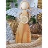 Přírodní dřevěný anděl se srdíčkem Heart gold - 23*5*26cm