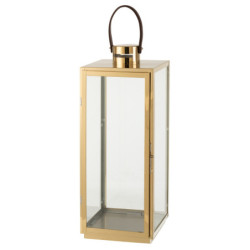 Zlatá kovová lucerna Recin - 22*21*65cm