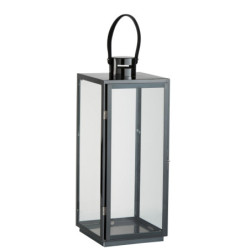 Černá kovová lucerna Recin - 22*21*65cm
