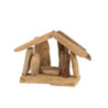 Přírodní dřevěný Betlém s postavičkami Nativity wood - 15*13*12 cm