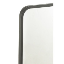 Černé antik nástěnné zrcadlo v kovovém rámu Matt Black - 120*3*40 cm